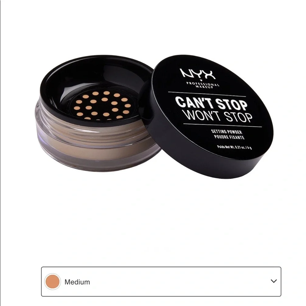 🆕 NYX Can't Stop Won't Stop Setting Powder, Med